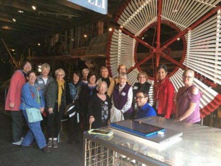 Club members at Kregel Windmill Museum