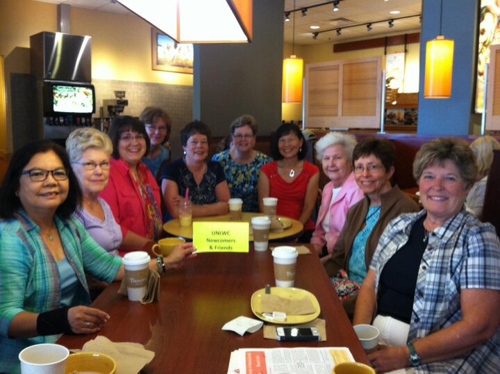 Newcomers and Friends Coffee at Panera, summer 2013