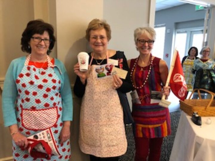 Newcomers and Friends, Variety Club and International Interest Groups  Eileen Carroll, Mary Schkade and Miriam McCornick