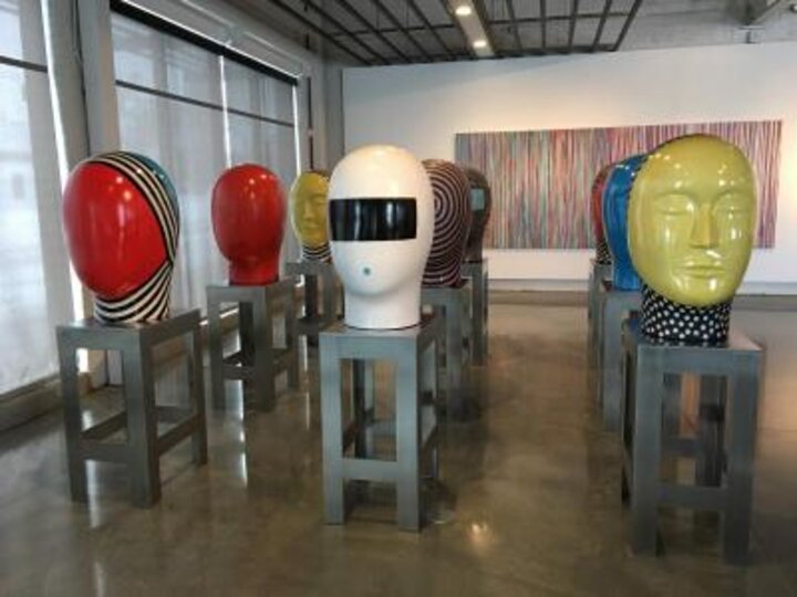 Ceramicist Jun Kaneko's giant heads